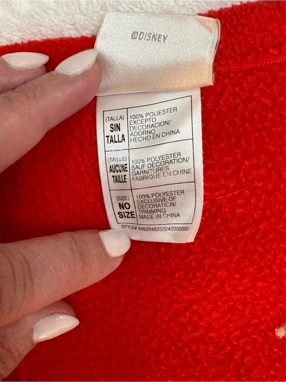 Mickey Mouse Fleece Blanket Embroidered Appliqué Red Disney Store